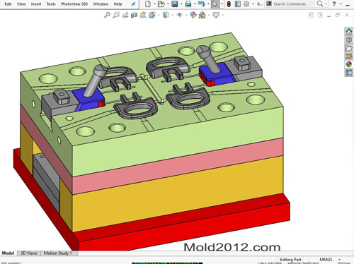 فیلم آموزش طراحی قالب تزریق پلاستیک solidworks